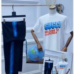 White With Blue Stripes