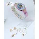 Classic Unique Wristwatch + Fanciful Slim Necklace + Earring