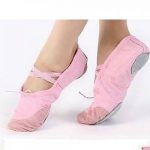 A split-sole ballet shoe