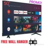 Sonix 50-Inch 4k UHD Android Smart TV + Wall