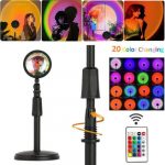 USB Powered Remote Control 20-Color Sunset Lamp/Projector Lamp Adjustable