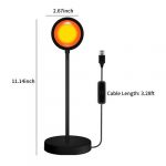 USB Sunset Lamp With 4PCS Different Colors Films 360 Degree Rotation Projector
