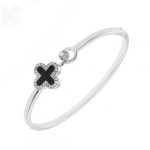 Women Lucky Four-leaf Clover Bracelet - Silver