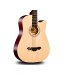 Acoustic Box Guitar With Bag And Satrap - Natural-38"