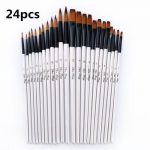 24Pcs/Set Artist Hand Painting Brushes Brush Kit Oil Acrylic Watercolor Painting