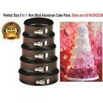 5 In 1 Springform Non Stick Aluminum Baking Pan/Cake Pan. Sizes 16/18/20/22/26cm
