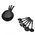 Non-stick Frying Pan And Sets Of Non-Stick Spoons