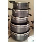 Tornado 5 Set Non Stick Pot With Glass Cover Cookware
