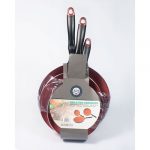 Upscale 3 SETS NON STICK FRYING PANS- BLACK