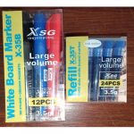 XSG REFILLABLE WHITE BOARD MARKER (12) + REFILL INK (24 PIECES)