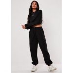 Pair Of Black Crop Top And Joggers