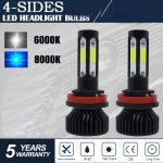 1 Pair Super Bright H11 LED H9 HB3 9005 HB4 9006 H11 H7 H8 LED Headlight 100W 20000LM 6000K 12V 8000K Car Headlight Bulbs