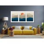 Awesome 3 IN 1 RIVER FLOW SUNSET WALL CANVAS