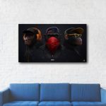 Awesome 3 Wise Swag Wall Art Canvas