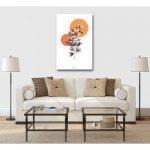 Awesome Abstract Floral Art III Wall Canvas
