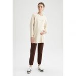 Defacto Woman Jogger Knitted Maternity Bottoms - Brown