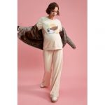 Defacto Woman Relax Fit Knitted Maternity Bottoms - Beige