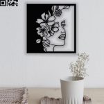 Flower Face Woman Art
