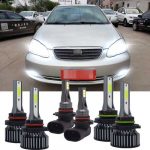 For Toyota Corolla 2009-2013 - 9005 9006 LED Headlight + H11 Fog Light 6 Bulbs