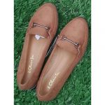 Latest Classy Designed Women Low-Heel Shoes - Brown