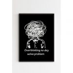 Overthinking No Dey Solve Problem Decorative Wall Frame Art