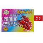 Sarah White And Coloured Prawn Crackers- 3 Packs Each