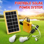 Solar Power Panel Generator LED Light 5V USB Charger Home System Outdoor Garden