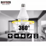 V380 1080P Bulb Camera Wireless Fish Eye Lens Home CCTV Two Way Voice Recording Video Security Network Camera
