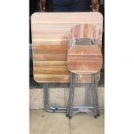 Adjustable Foldable Table And Chair - Wooden