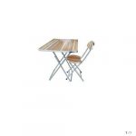 Adustable Metal & Polished Wood Reading Table,Outdoor/Indoor