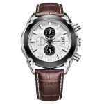 Megir Fashion Man Watch 3 Small Dials Quartz Wristwatch